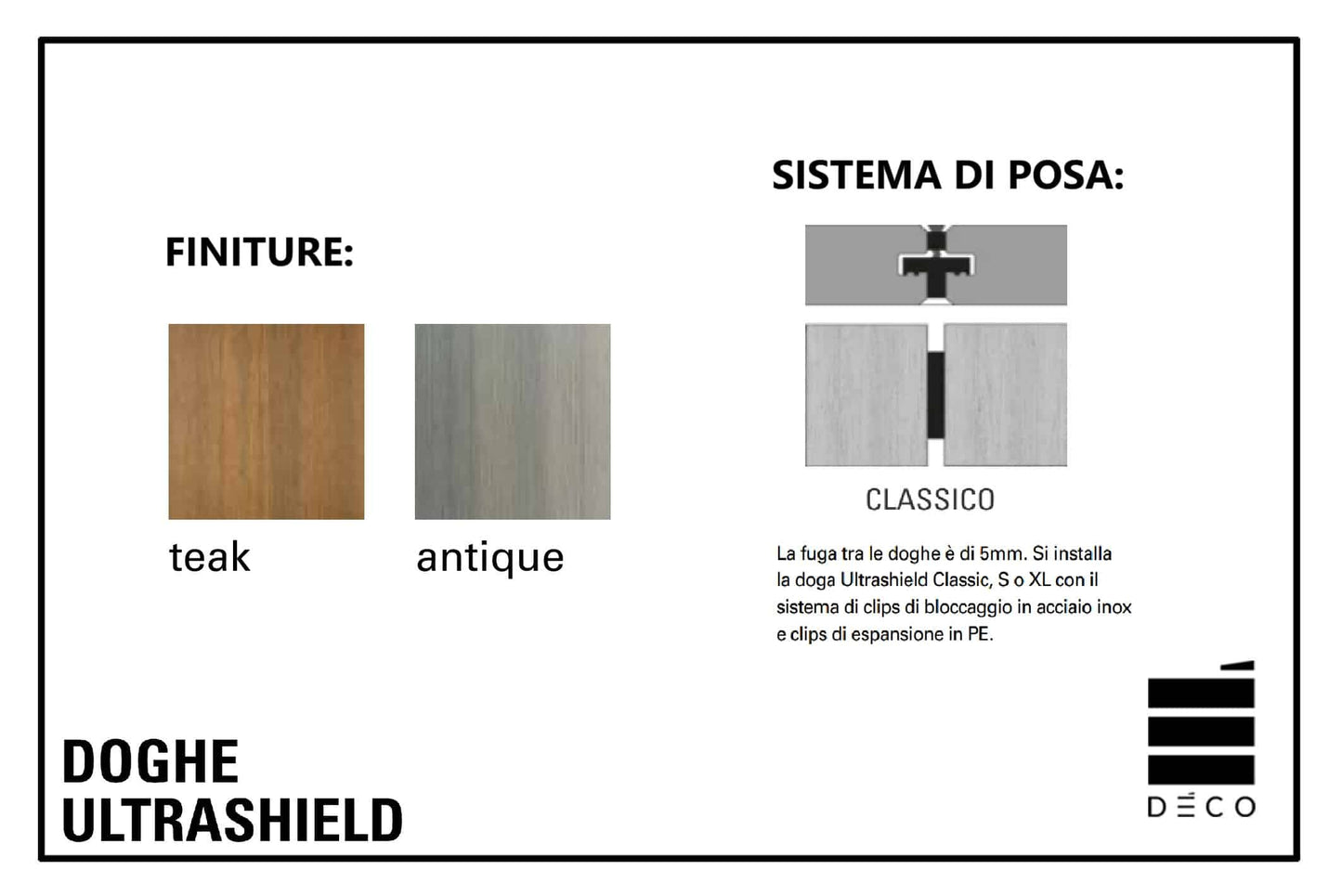 DOGHE ULTRASHIELD - Pavimento per esterno - Doga Square - 23x140x2200mm