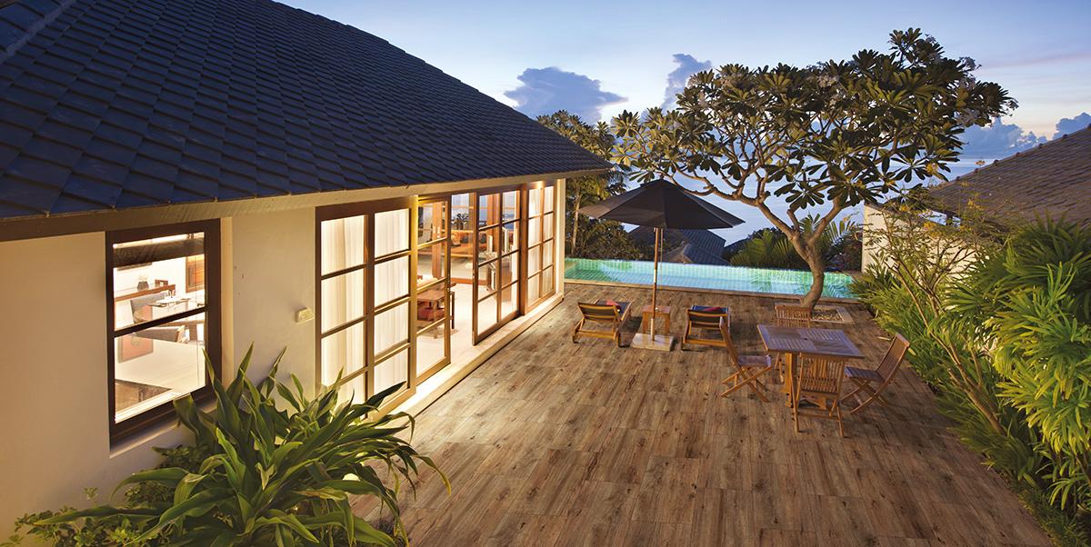 Gres spessorato WOOD FORESTA SCURO 40x80x2 cm