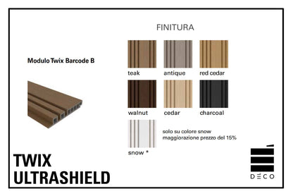 TWIX ULTRASHIELD- Rivestimento - Profilo Barcode B - 25x197x3000mm