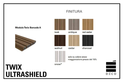 TWIX ULTRASHIELD- Rivestimento - Profilo Barcode A - 25x197x3000mm