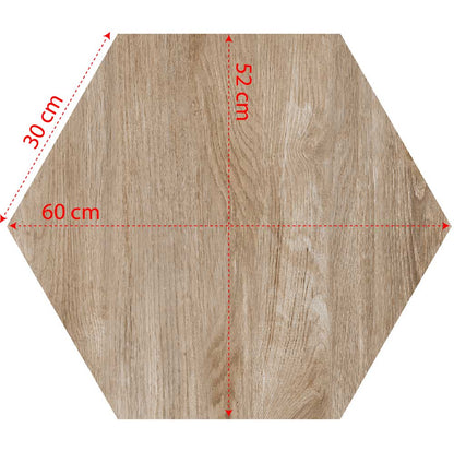 Gres spessorato ESAGONO FORESTA CHIARO - Ø 60-52x2 cm