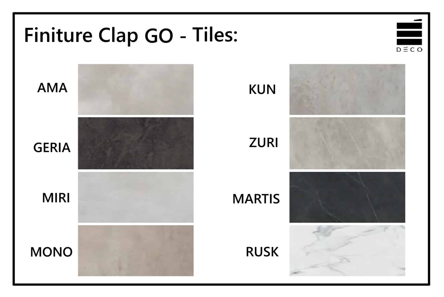 CLAP! GO - Pavimento a posa immediata - Maxi Piastrella Tiles Martis (Effetto Marmo) - 7x940x465mm