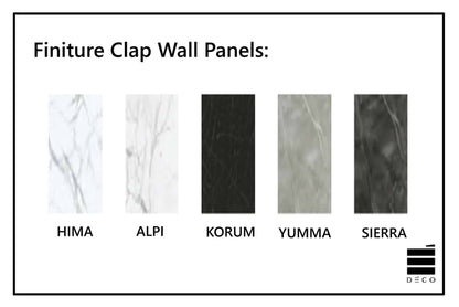 CLAP! WALL - Maxi-Pannelli a parete effetto Marmo - Finitura Hima Glossy (Effetto Lucido) - 4x1100x2800mm