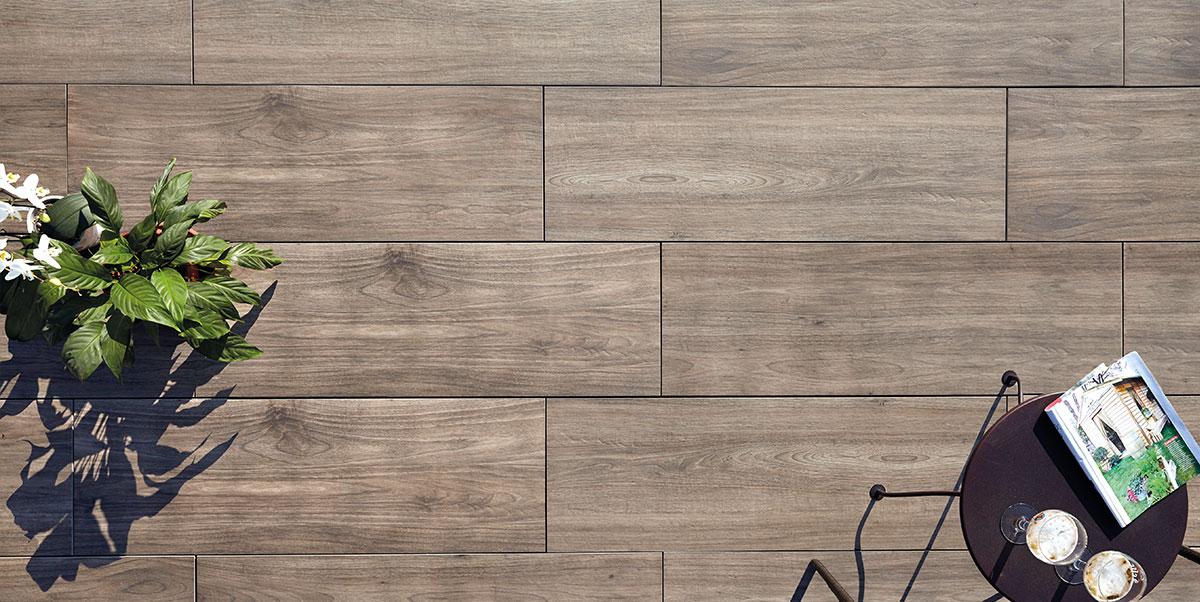 Gres spessorato WOOD HARENA HOLZ MARRONE 40x120x2 cm