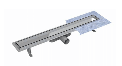 Kit - Canaletta Dakua+ Base con Griglia Inox Duo 900 - Canaletta per doccia a pavimento Double Face 78x900