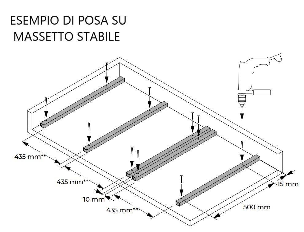 OUTLET - 300 pz DAKOTA - Magatello per sottostruttura in alluminio - 30x40x2000mm