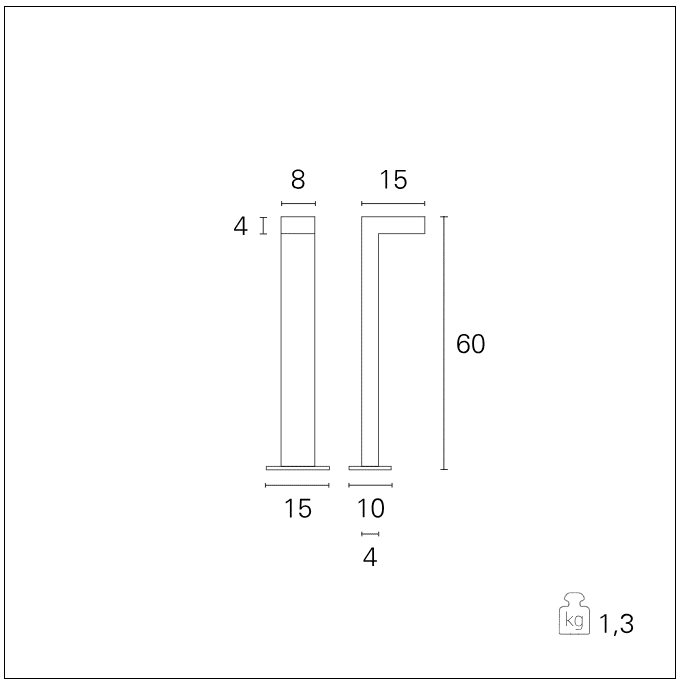BIRK - Lampada per esterno con Led nascosto alla vista - colore Antracite