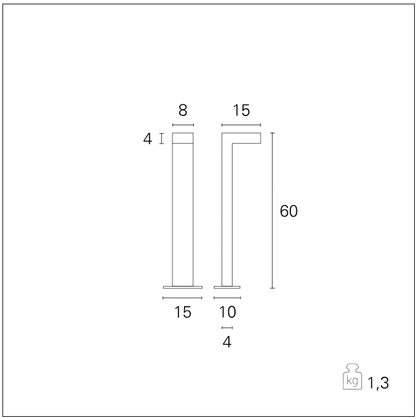 BIRK - Lampada per esterno con Led nascosto alla vista - colore Antracite