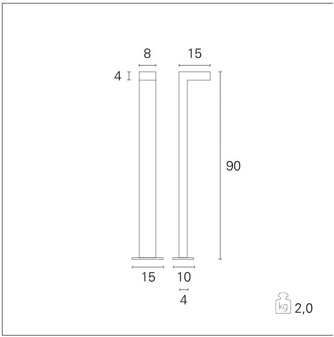 BIRK - Lampada per esterno con Led nascosto alla vista - colore Antracite