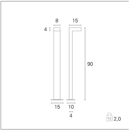 BIRK - Lampada per esterno con Led nascosto alla vista - colore Antracite