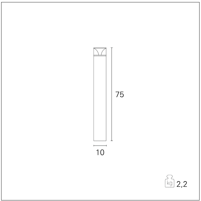 DADO - Lampada per ampie aree esterne - Colore Antracite