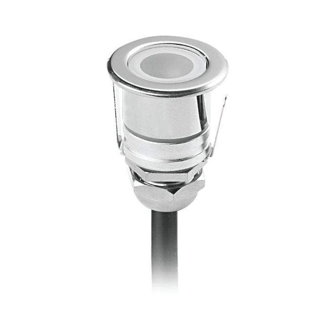 MICROLED - Faretto da incasso tondo a terra con dimensioni ridotte - Colore Acciaio o Bianco