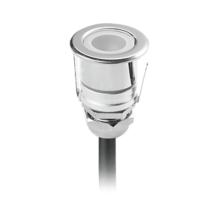 MICROLED - Faretto da incasso tondo a terra con dimensioni ridotte - Colore Acciaio o Bianco