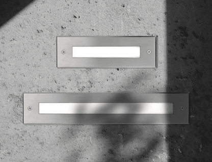 SKIN - Faretto da incasso a parete tondo - Small 3W o Big 5W - Finitura Acciaio