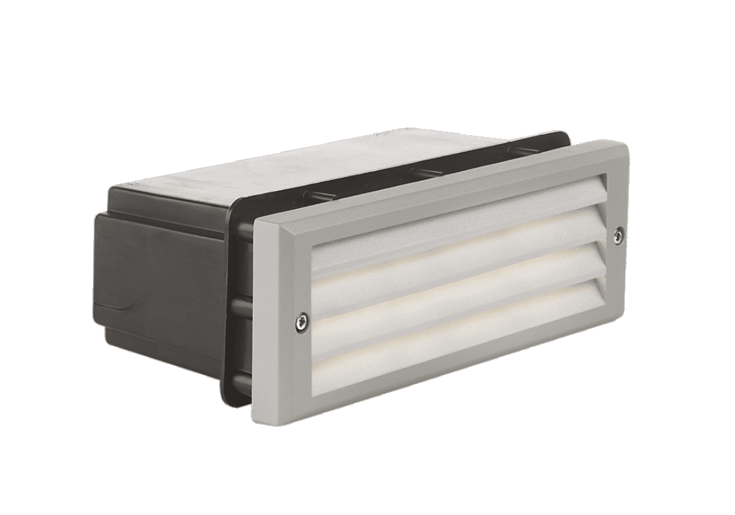 JOKER Diffuser- Faretto da incasso a parete con vetro a vista o griglia antiabbagliamento - Colore Grigio