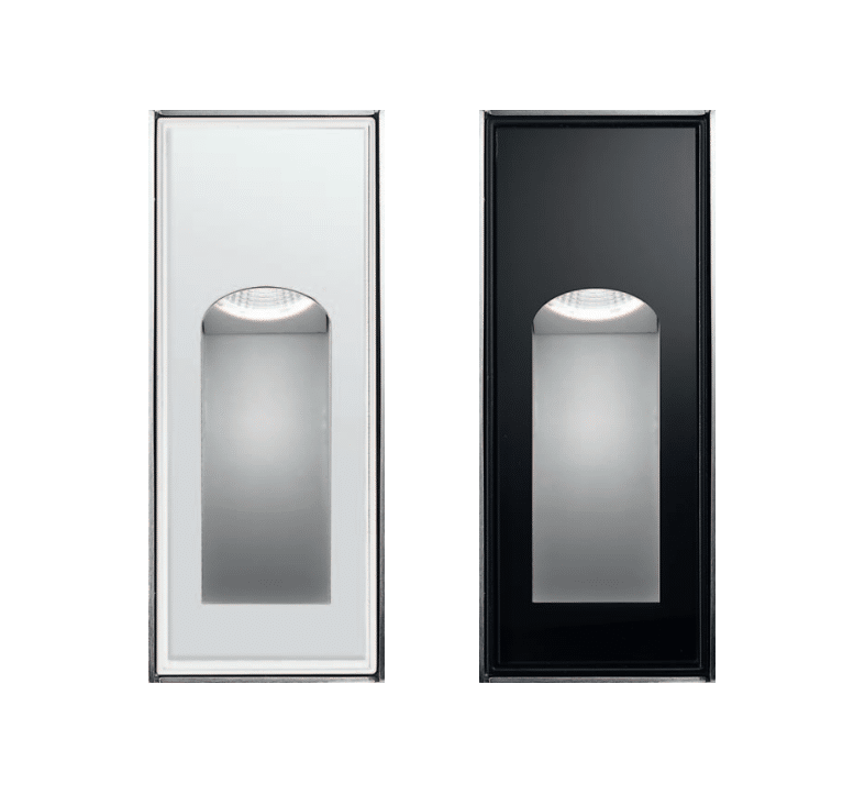 HOLE STEP - Faretto da incasso a parete - Colore Nero o Bianco