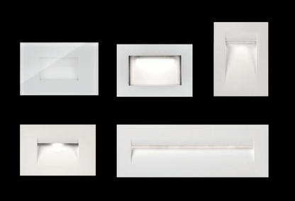 FAST - Faretti segnapasso a parete - Diverse Configurazioni - Colore Bianco o Grigio
