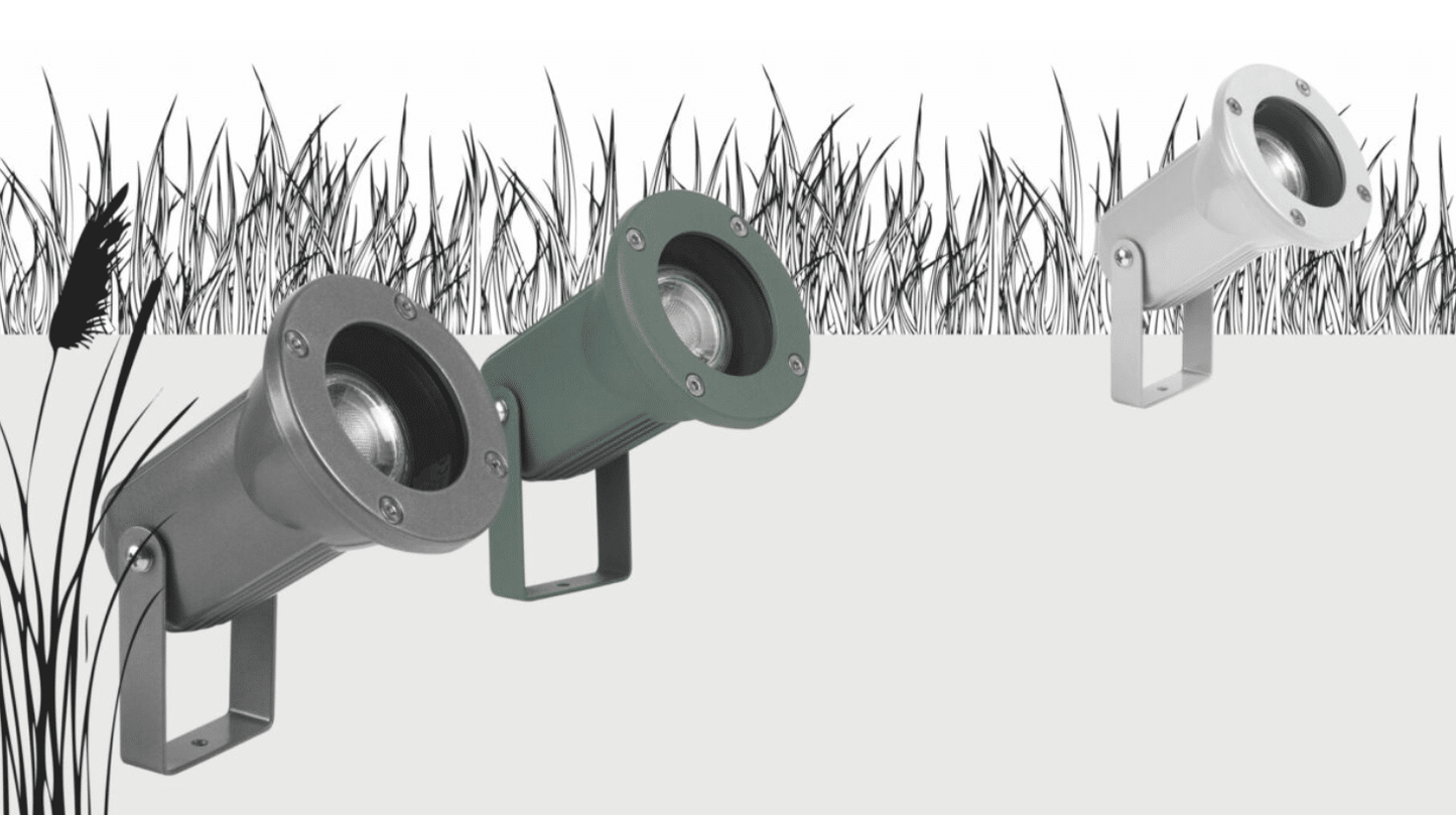 WET - Proiettore per esterni con staffa - Colori Antracite, Grigio e Verde