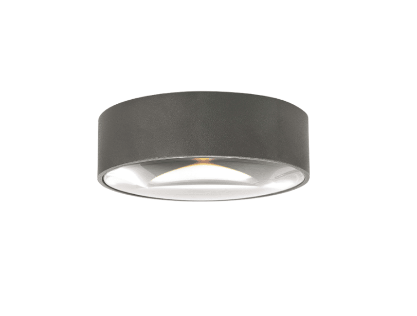 PLANET - Lampada a parete o soffito con una o due emissioni di luce - Colore Antracite o Grigio