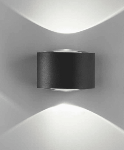 PLANET - Lampada a parete o soffito con una o due emissioni di luce - Colore Antracite o Grigio