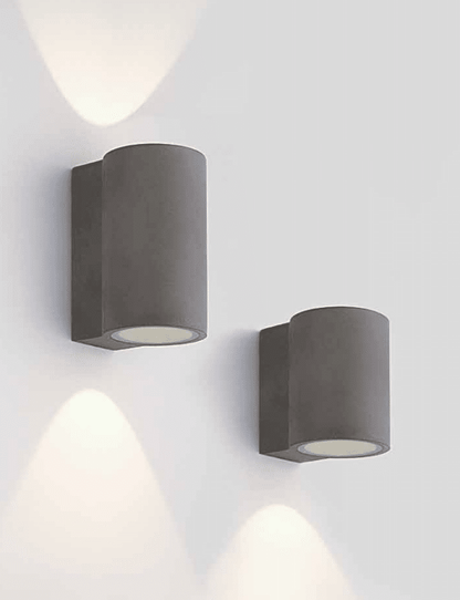 DAVON - Lampada da soffitto/parete con emissione singola o doppia - Finitura Cemento