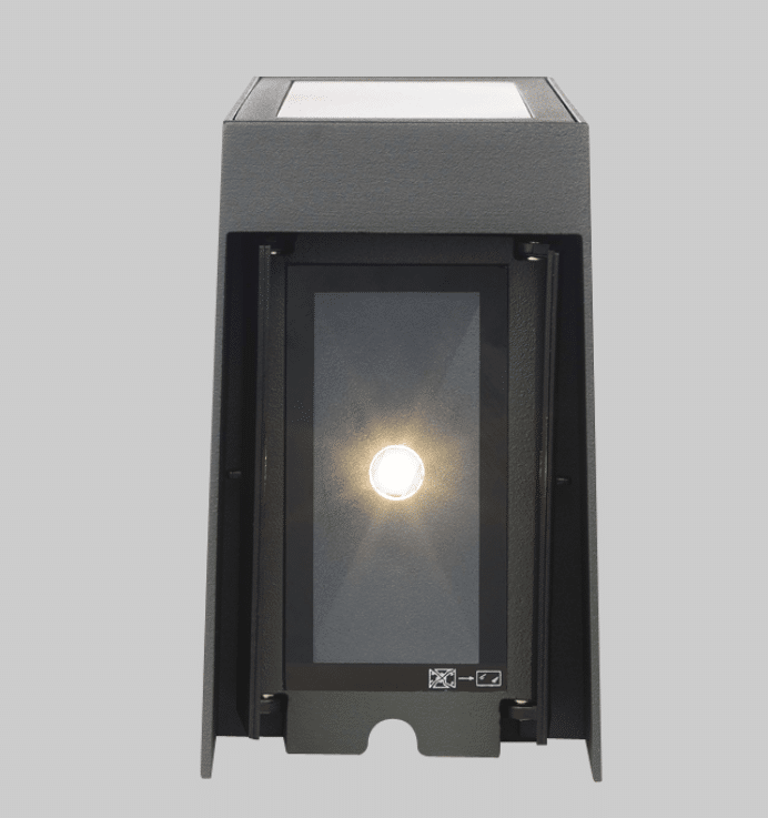 WIN - Lampada con cut-off regolabile a doppia emissione con o senza diffuser - Colori Antracite, Grigio e Bianco