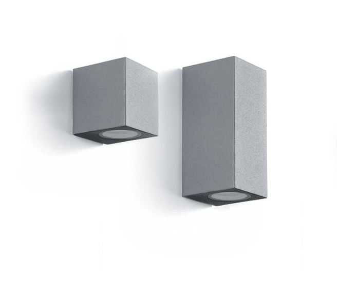 MARK - Lampada ad una o due emissioni luminose - Colori Grigio, Bianco e Ruggine