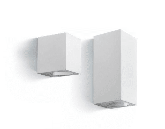 MARK - Lampada ad una o due emissioni luminose - Colori Grigio, Bianco e Ruggine
