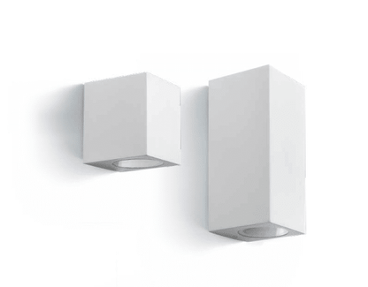 MARK - Lampada ad una o due emissioni luminose - Colori Grigio, Bianco e Ruggine