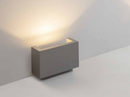 BRICK - Proiettore a terra o parete - Colori Grigio e Bianco