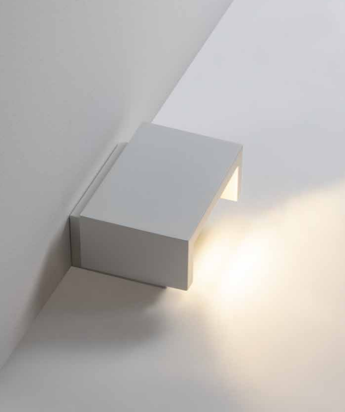 BRICK - Proiettore a terra o parete - Colori Grigio e Bianco