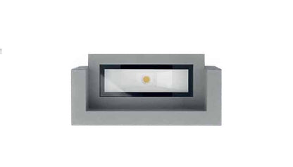 BRICK - Proiettore a terra o parete - Colori Grigio e Bianco