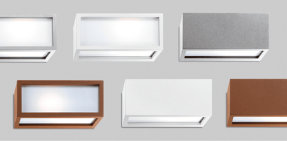 CONNECTION - Lampada a luce diffusa o Up/Downlight - Colori Grigio, Ruggine e Bianco