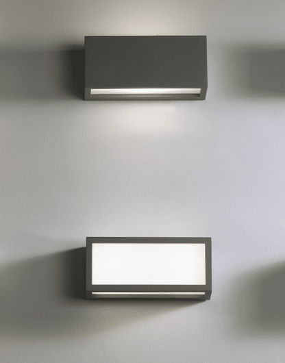 CONNECTION - Lampada a luce diffusa o Up/Downlight - Colori Grigio, Ruggine e Bianco