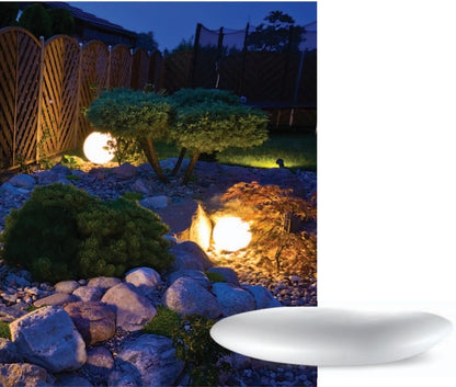 STONE - Lampada scenica per esterni - Disponibile in due misure - Colore Bianco Opale
