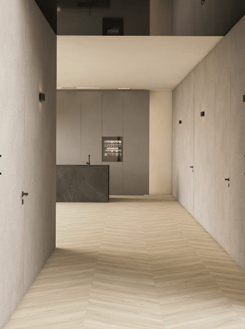 CLAP! 3D - Pavimento a posa immediata - Doga Spina Ungherese Namib (Decoro Legno) 5,5x127x762mm
