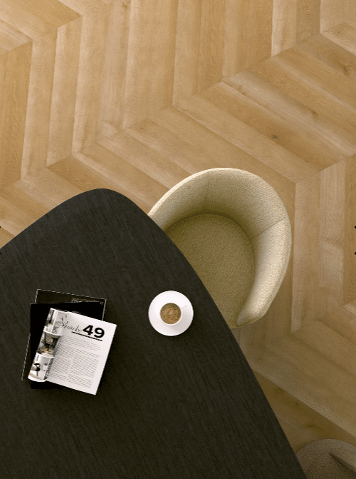 OUTLET - STOCK DA 80,73MQ CLAP! 3D - Pavimento a posa immediata - Doga Spina Ungherese Pinna (Decoro Legno) 5,5x127x762mm
