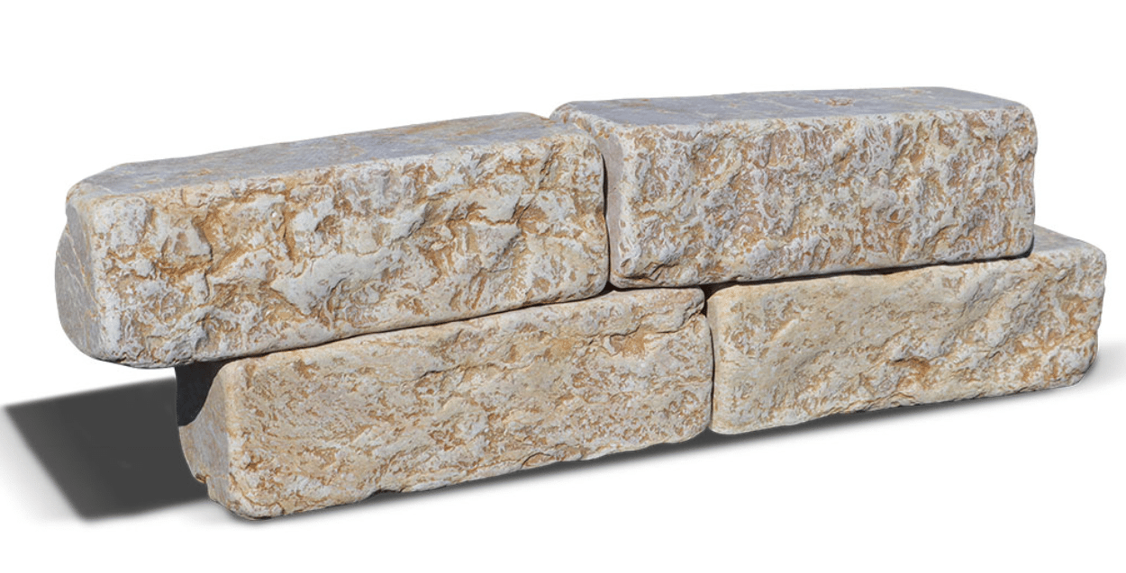 MARMO GIALLO ANTICATO - Blocchetti per Muretto in Pietra Naturale per Esterno