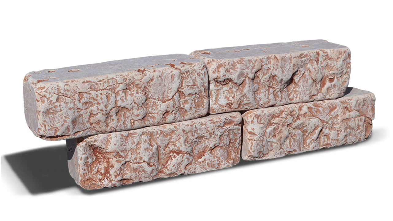 MARMO ROSSO ANTICATO - Blocchetti per Muretto in Pietra Naturale per Esterno