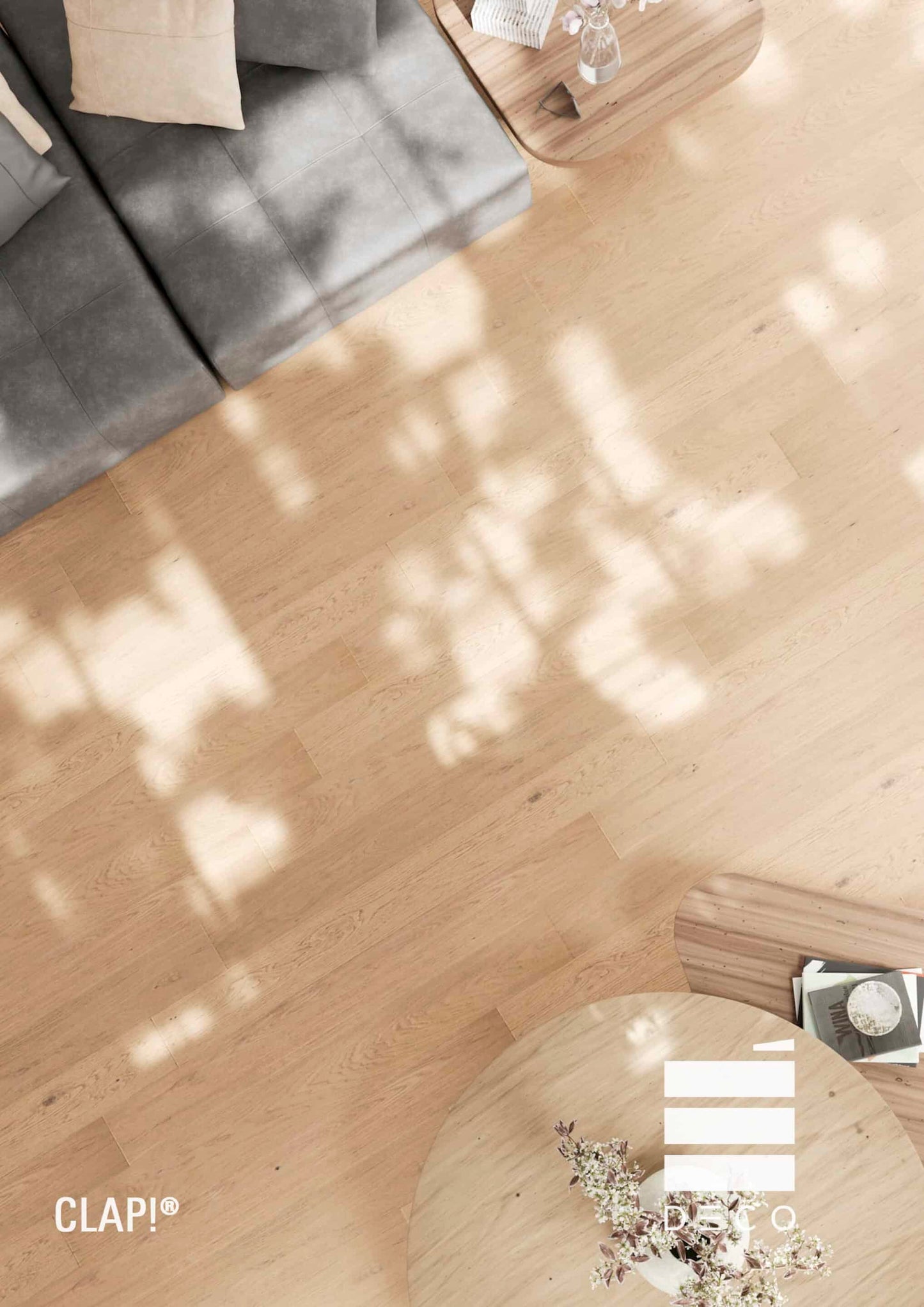 CLAP REAL! - Pavimento a posa immediata - Doga Log (Rovere Naturale) 8x190x1900mm