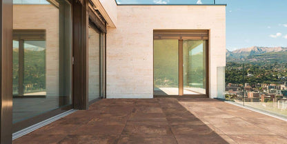 Gres spessorato METALLICO CORTEN RUST 60x120x2 cm - da pavimentazione e rivestimento