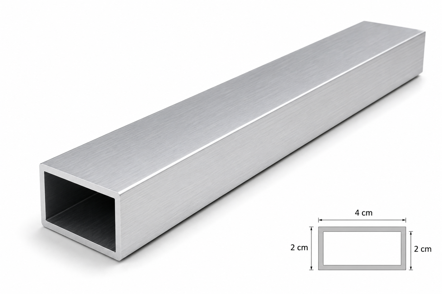 Magatello in Alluminio 40x20x2000 mm per Sottostruttura Decking