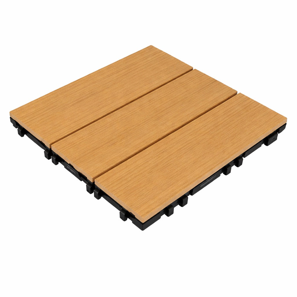 Mattonella da Esterno in Wpc - Colore Gold  - 300x300x23mm - Confezione da 6pz.