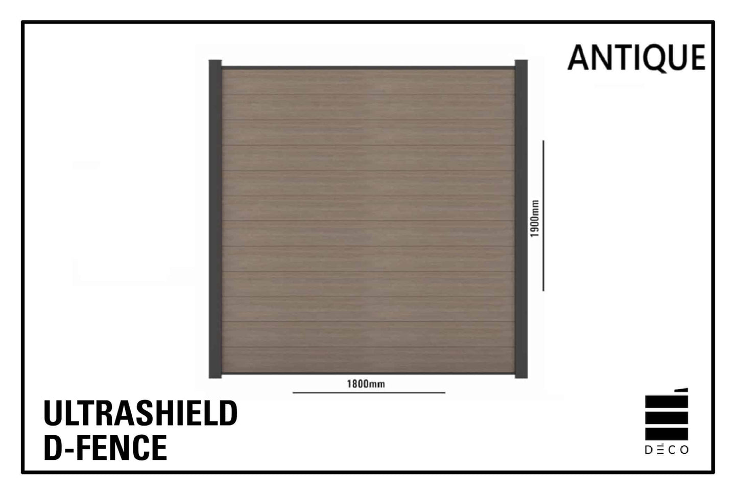 ULTRASHIELD D-FENCE - Moduli Divisori - Doga Full Claddy- 1800X1900 mm