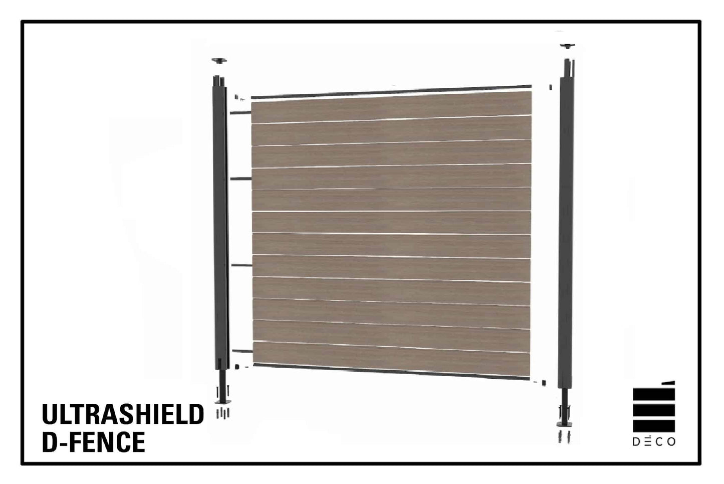 ULTRASHIELD D-FENCE - Kit Montante per posa su cemento