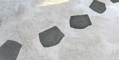 Gres spessorato PASSO GIAPPONESE ARDESIA - Ø 42-36x2 cm