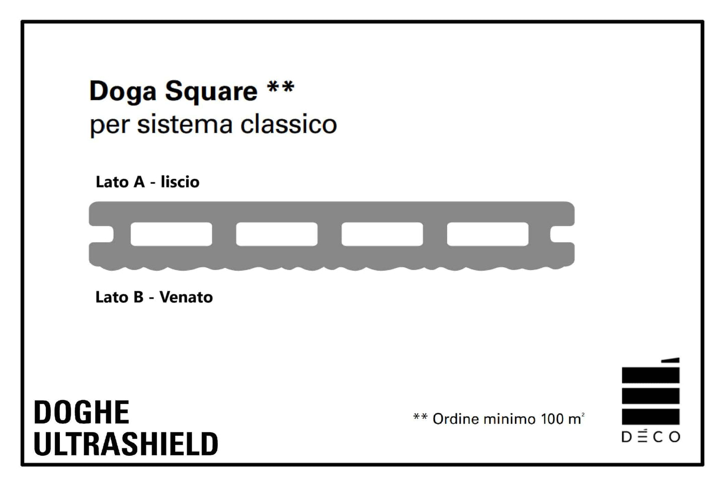 DOGHE ULTRASHIELD - Pavimento per esterno - Doga Square - 23x140x2200mm