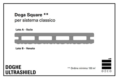 DOGHE ULTRASHIELD - Pavimento per esterno - Doga Square - 23x140x2200mm