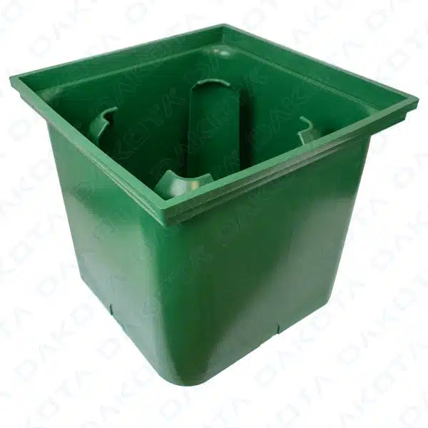 Pozzetto verde Pipe Cube 400 x 400 predisposto per tubo da irrigazione