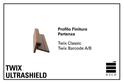 TWIX ULTRASHIELD - Profilo di finitura partenza per moduli Classic, Duplo, Barcode A e Barcode B - Twix